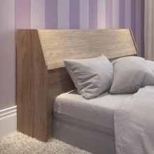 Cabeceira Baú Stand Para Casal Castanho 1252